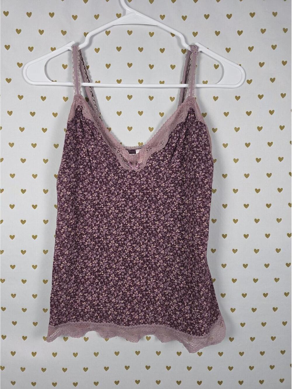 Victorias Secret Vintage ANGELS y2k Lace Accent Babydoll Tank Top MEDIUM